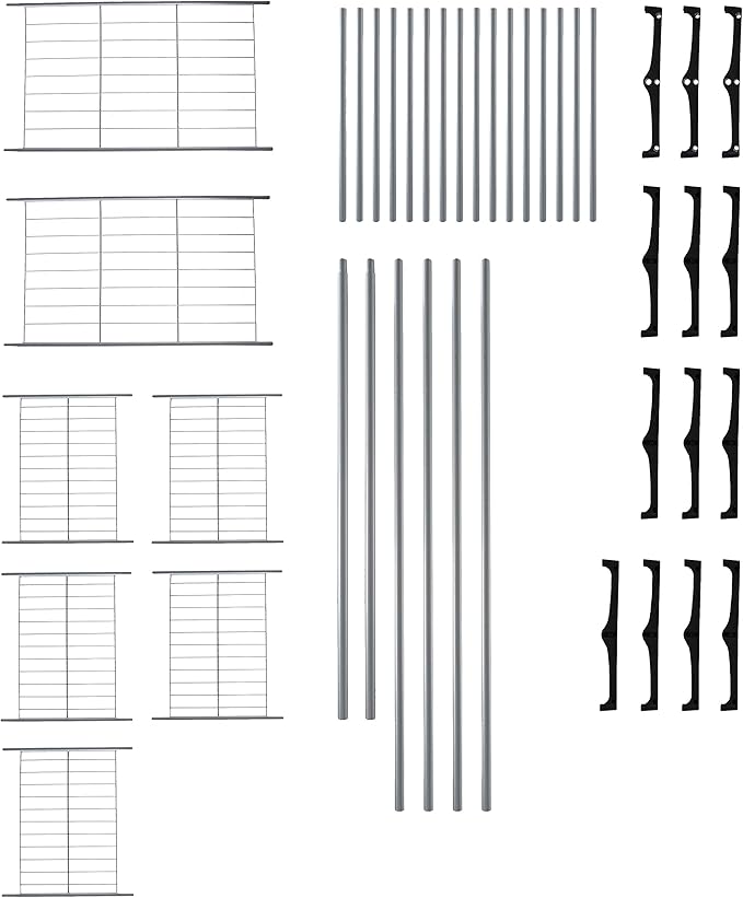 Amazon Basics Double Rod Freestanding Closet - Silver