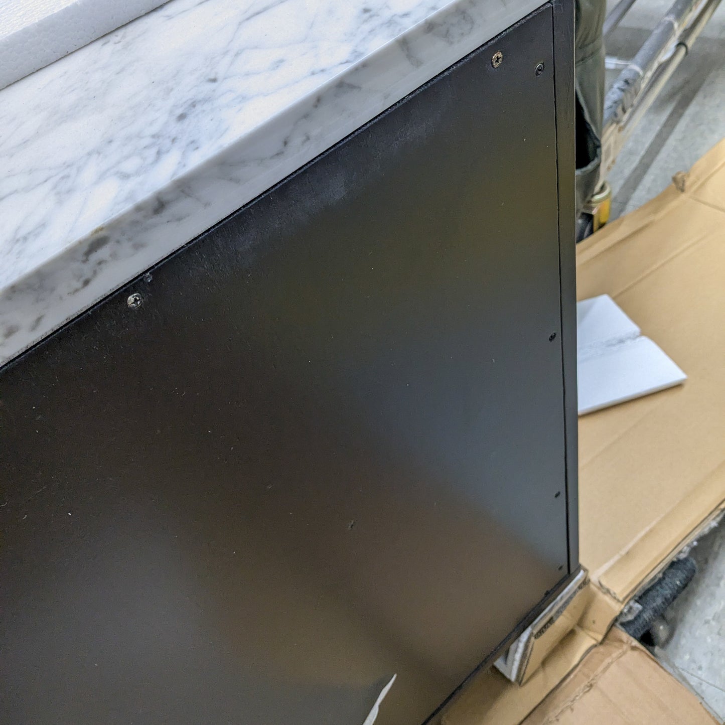 Marble Top Cabinet with 2 Drawers and Storages