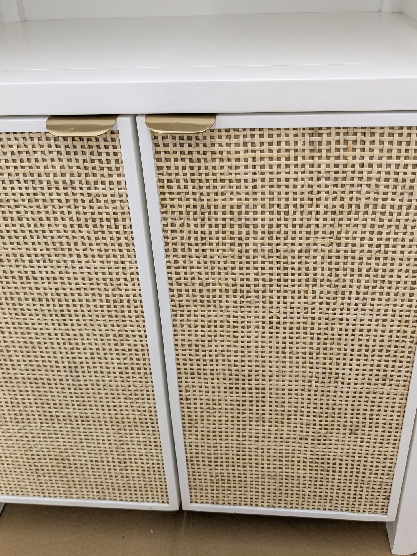 VAST White Rattan Cabinet with Shelves
