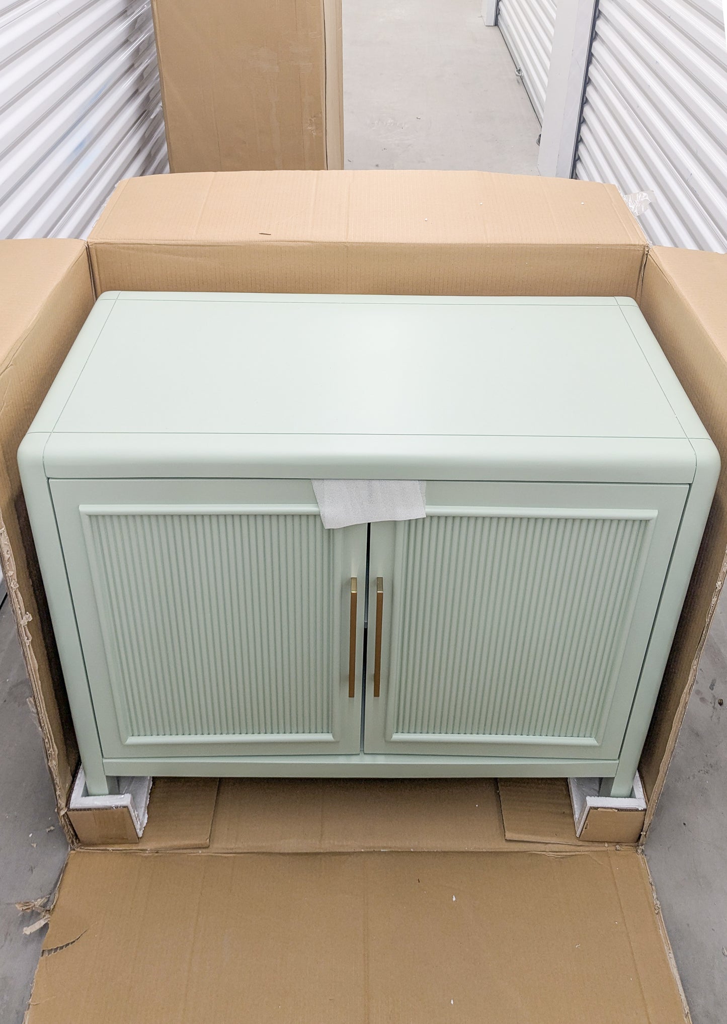VAST Mint Green Fluted Cabinet β Modern Handmade Storage