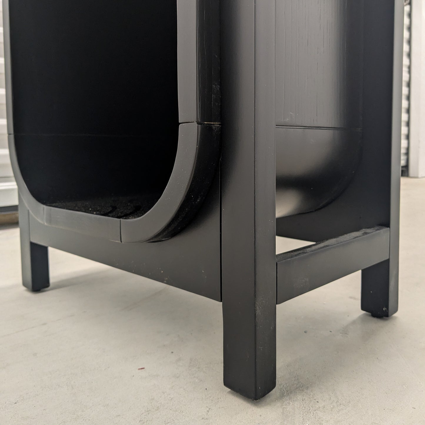 VAST Modern Black Arched Bookshelf – 3-Tier Storage Display Unit