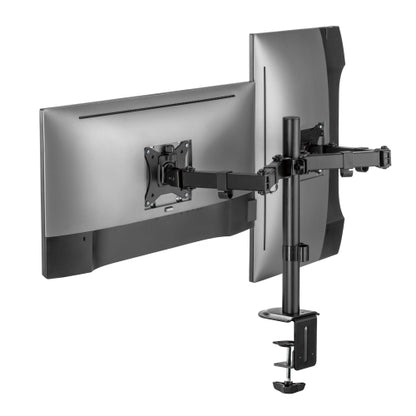 Dual LCD Monitor Desk Mount Stand Fully Adjustable for 2 Screen up to 32"