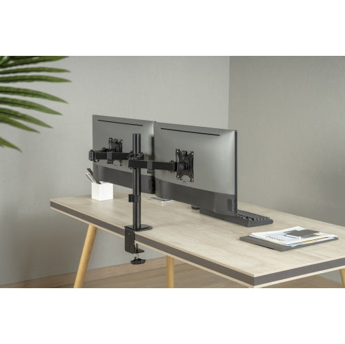 Dual LCD Monitor Desk Mount Stand Fully Adjustable for 2 Screen up to 32"