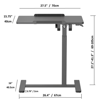 UPLITE White/Black Adjustable Standing Desk – Compact Laptop & Home Office Workstation