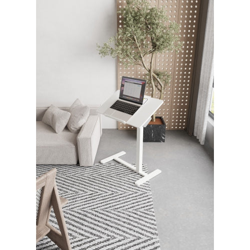 UPLITE White/Black Adjustable Standing Desk – Compact Laptop & Home Office Workstation