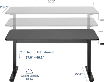Uplite Sit Stand Desk hand cranking adjustable standing desk