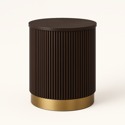 Contemporary Fluted Side Table