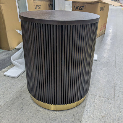 Contemporary Fluted Side Table