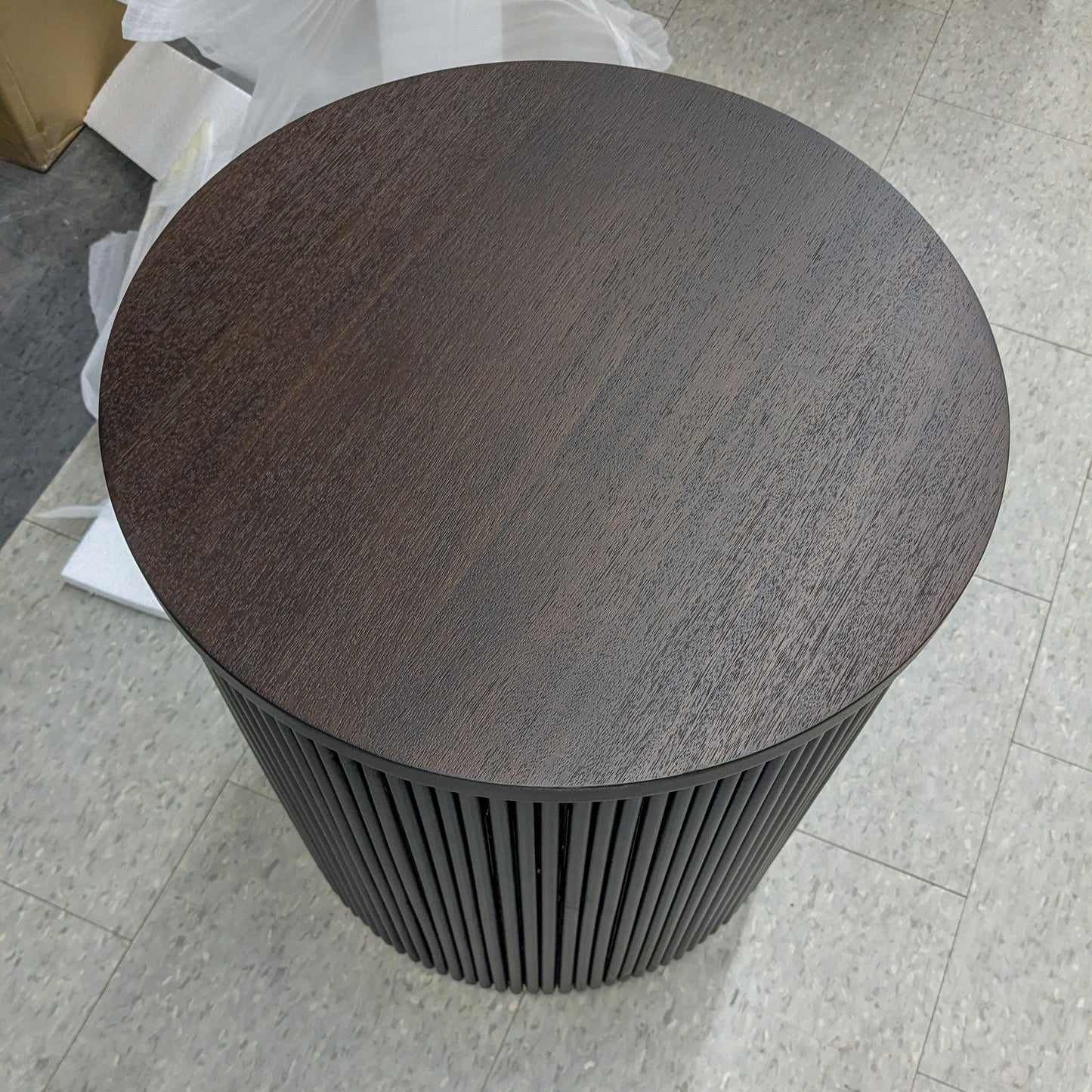 Contemporary Fluted Side Table