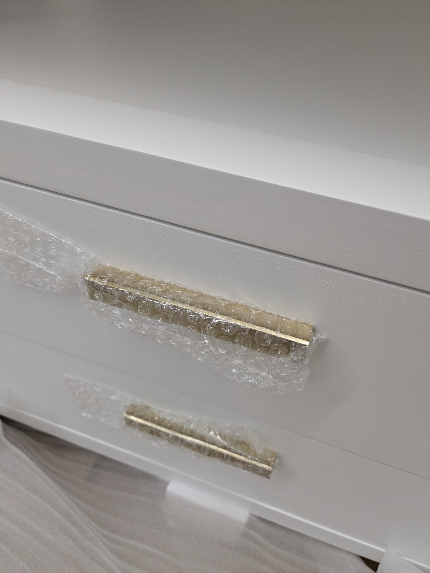 VAST Ivory Lotus Bedside Cabinet - White