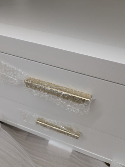 VAST Ivory Lotus Bedside Cabinet - White