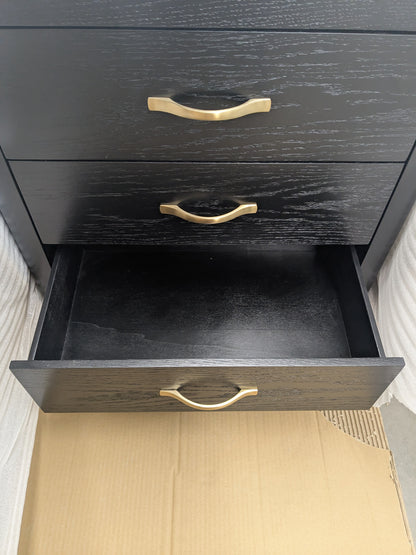 VAST Modern Black Nightstand – Elegant Design, Smart Storage