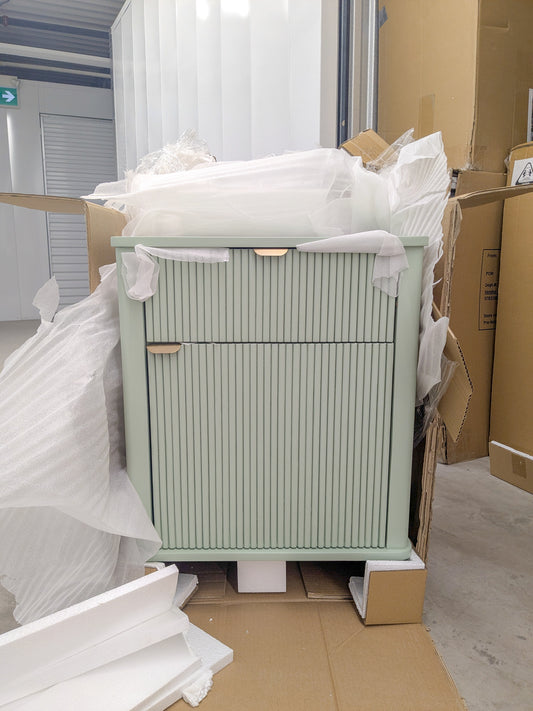 VAST Modern fluted drawer cabinet - Sage Green