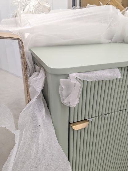 VAST Modern fluted drawer cabinet - Sage Green