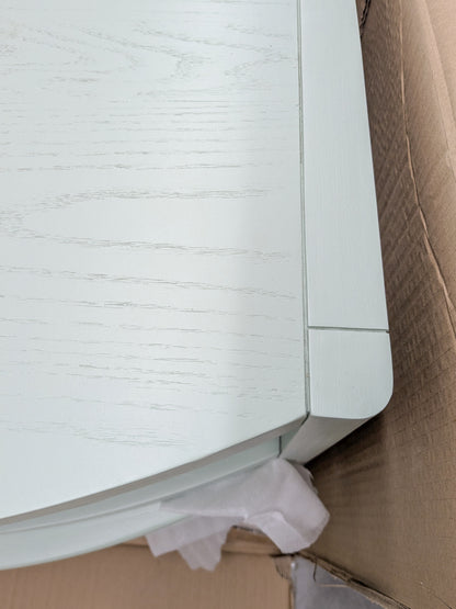 VAST Modern Curved Mint Green Wood Nightstand