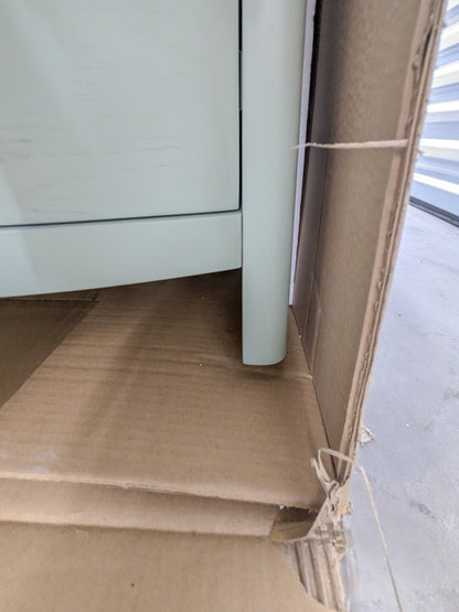 VAST Modern Curved Mint Green Wood Nightstand