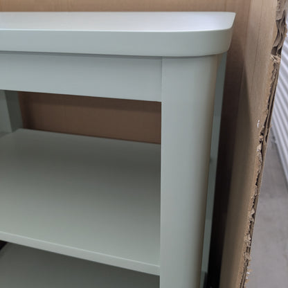 VAST Sage Green 3-Drawer Shelf Cabinet with Open Storage