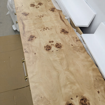 VAST Burl Wood 6-Drawer Dresser with Acrylic Hardware