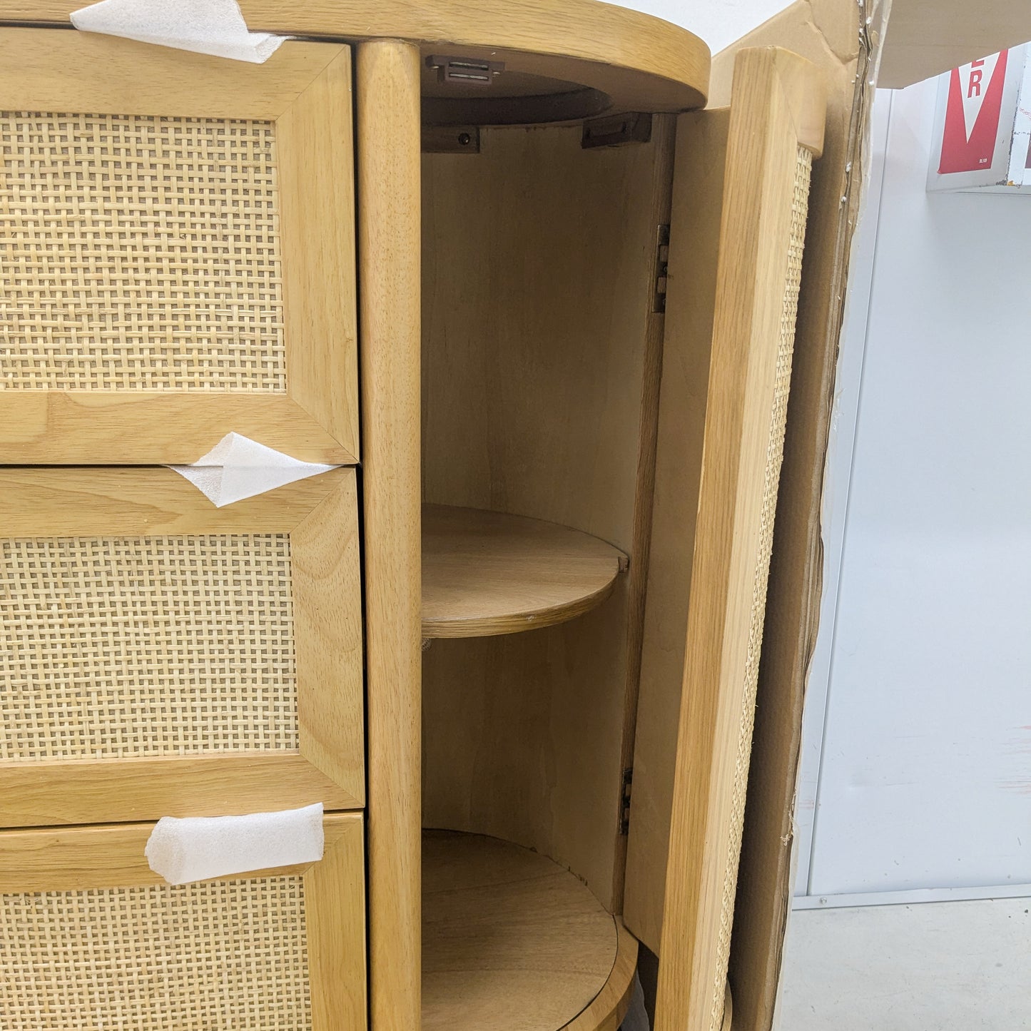 VAST Natural Rattan & Wood 6-Drawer Dresser
