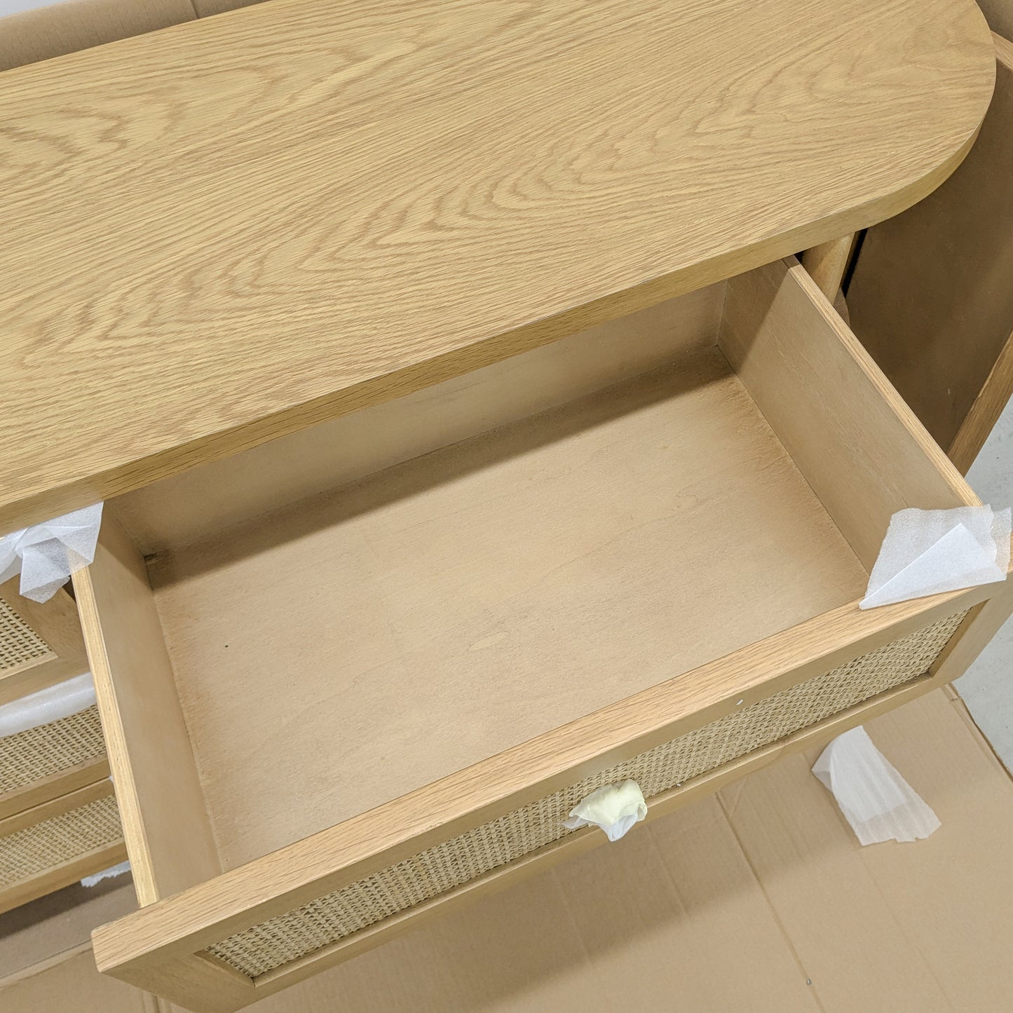 VAST Natural Rattan & Wood 6-Drawer Dresser