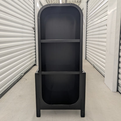 VAST Modern Black Arched Bookshelf – 3-Tier Storage Display Unit