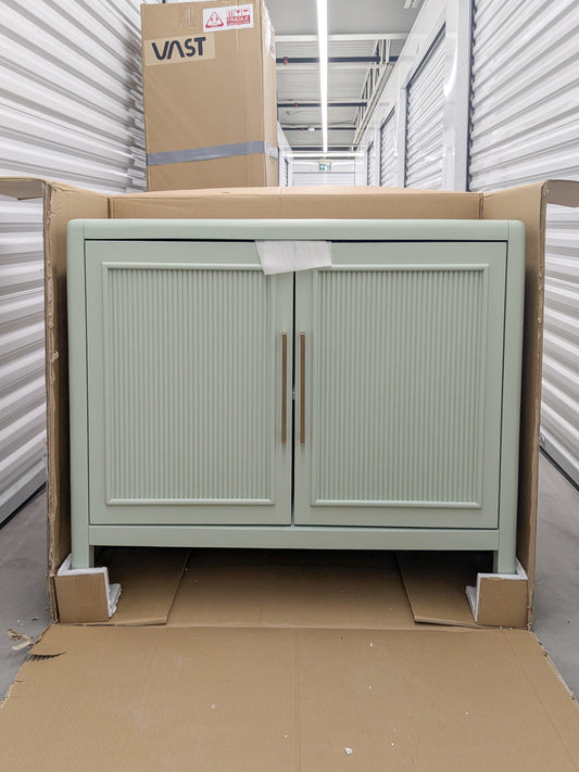 VAST Mint Green Fluted Cabinet – Modern Handmade Storage