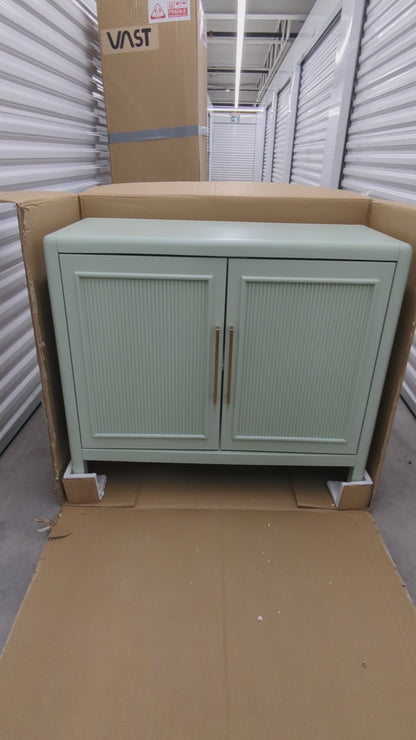 VAST Mint Green Fluted Cabinet – Modern Handmade Storage