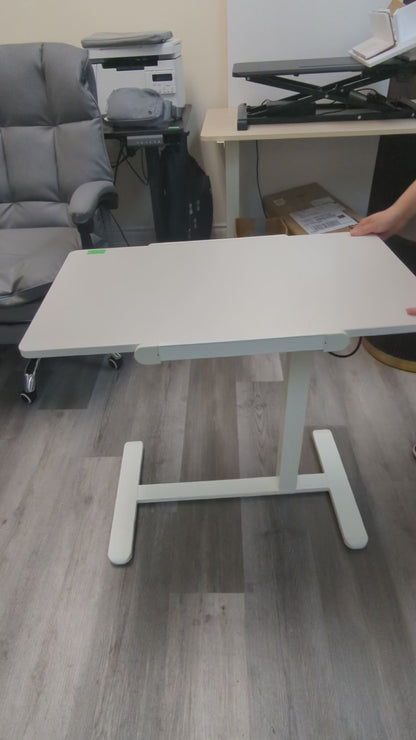 UPLITE White/Black Adjustable Standing Desk – Compact Laptop & Home Office Workstation